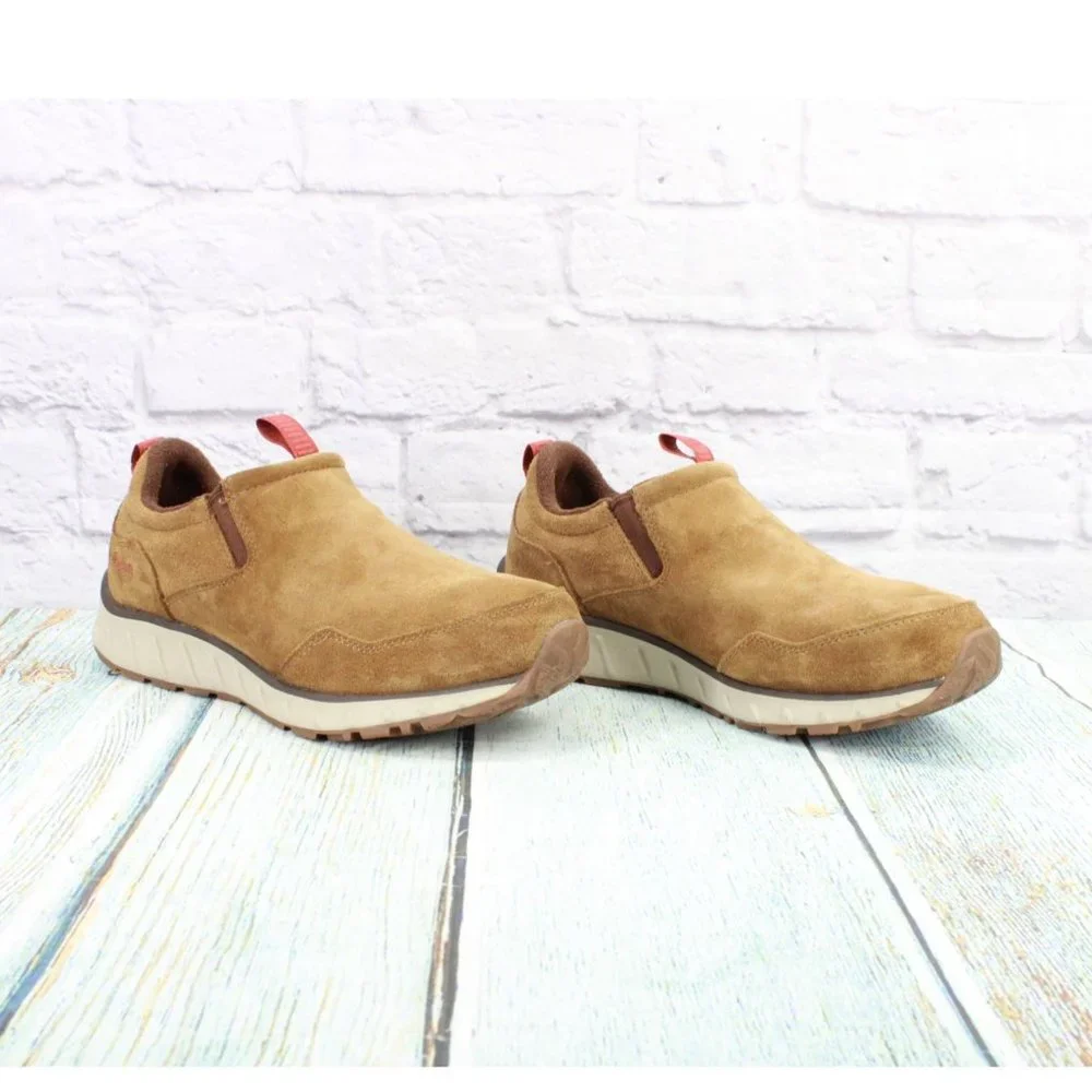 LL Bean Brown Leather Waterproof Insulated Slip-On Snow Sneaker 5 Shoes 8 W - Picture 3 of 9